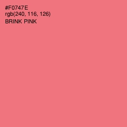 #F0747E - Brink Pink Color Image